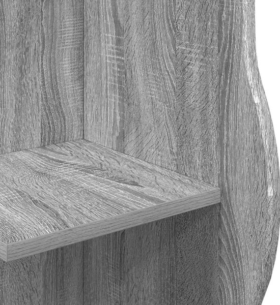 Sarokpolc polcokkal Szürke Sonoma 34 x 33 x 102 cm Szerelt Fa