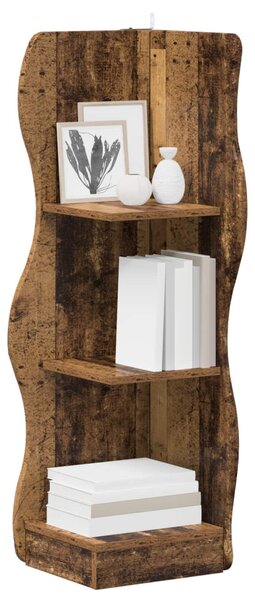 Sarokpolc polcokkal Antik Fa 34 x 33 x 102 cm Szerelt Fa