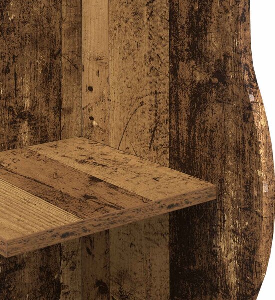 Sarokpolc polcokkal Antik Fa 34 x 33 x 102 cm Szerelt Fa