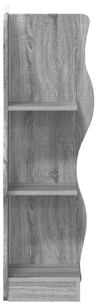 Sarokpolc polcokkal Szürke Sonoma 34 x 33 x 102 cm Szerelt Fa