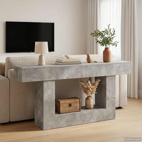 Beton Szürke 160 x 30 x 74 cm