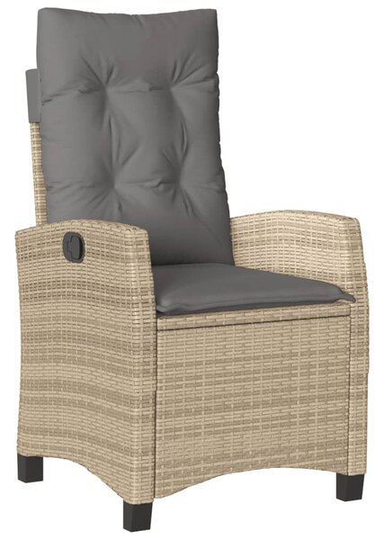 5 részes bézs polyrattan kerti étkezőgarnitúra párnákkal