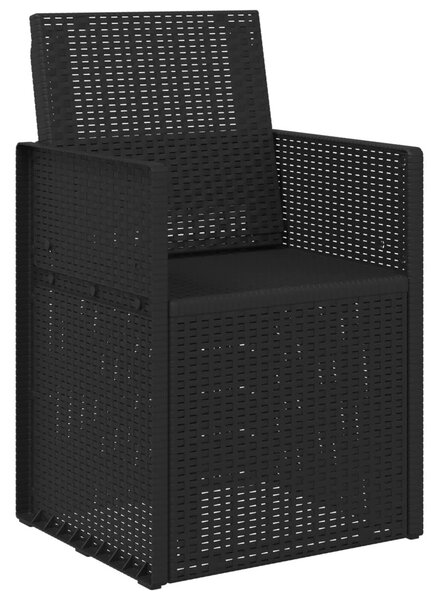 Kerti étkező székek 2 pcs Antracit 53 x 47 x 88,5 cm PP