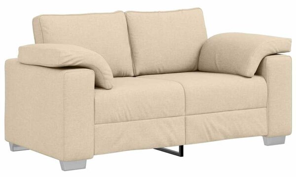 VidaXL Kétszemélyes kanapé Krém 160 cm szövet