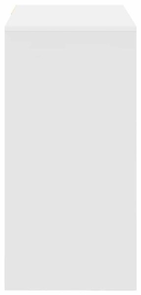 Asztal fiókkal polcokkal Fehér 90 x 37,5 x 75 cm Faanyag