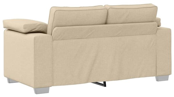 VidaXL Kétszemélyes kanapé Krém 160 cm szövet
