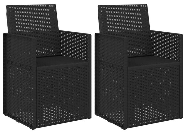 Kerti étkező székek 2 pcs Antracit 53 x 47 x 88,5 cm PP