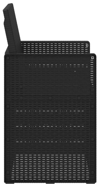 Kerti étkező székek 2 pcs Antracit 53 x 47 x 88,5 cm PP