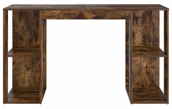 Íróasztal tárolóval Füstölt tölgy 130 x 50.5 x 75 cm Faanyag