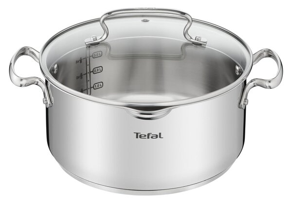 Indukciós tűzhelyhez alkalmas rozsdamentes acél edény 5 l Duetto+ – Tefal