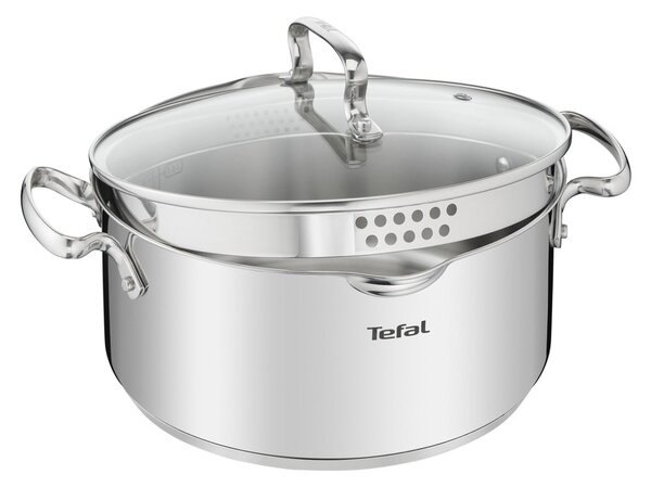 Indukciós tűzhelyhez alkalmas rozsdamentes acél edény 5 l Duetto+ – Tefal