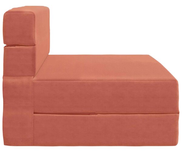 VidaXL Összecsukható kanapéágy Piros Narancs 70 x 72 x 60 cm Szövet