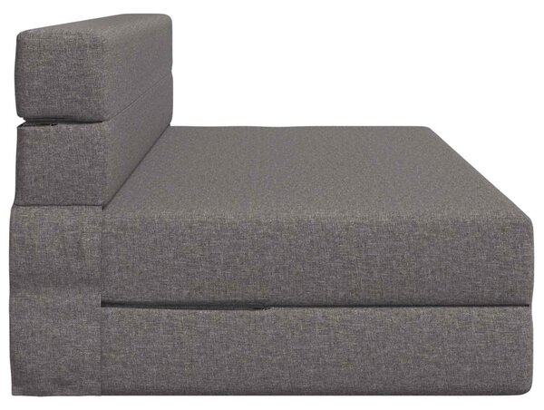 VidaXL Hajtogatható Kanapéágy Világosszürke 203 x 152 x 15 cm szövet