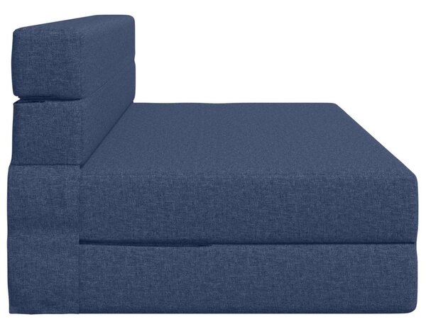 VidaXL Hajtogatható Kanapéágy Kék 203 x 152 x 15 cm szövet