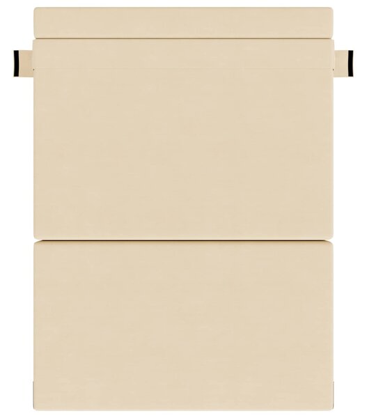 VidaXL Hajtogatható Kanapéágy Krém 203 x 152 x 15 cm Bársonyos szövet