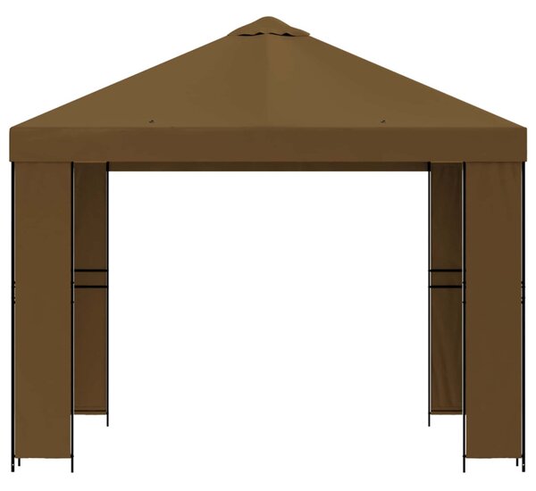 Pavilon 3 x 3 m Tópszínű Poliészter és acél 190 gsm