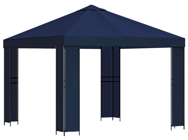 Pavilon 3 x 3 m Kék Poliészter és acél 190 gsm