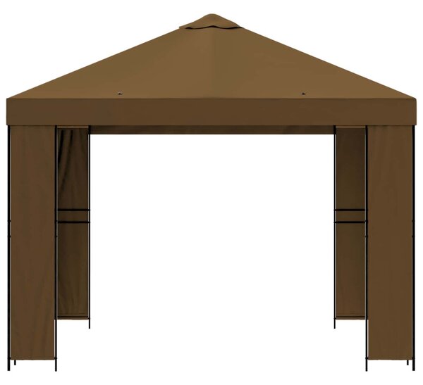 Pavilon 3 x 3 m Tópszínű Poliészter és acél 190 gsm