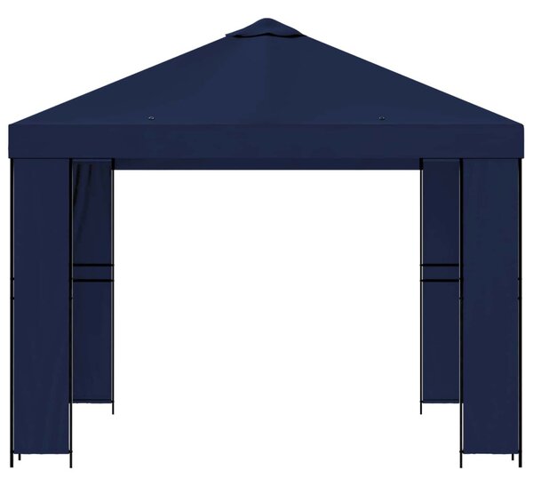 Pavilon 3 x 3 m Kék Poliészter és acél 190 gsm