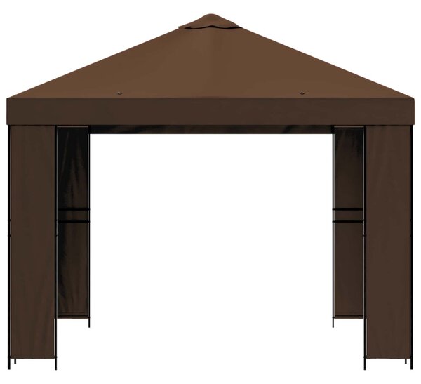 Pavilon 3 x 3 m Barna Poliészter és acél 190 gsm