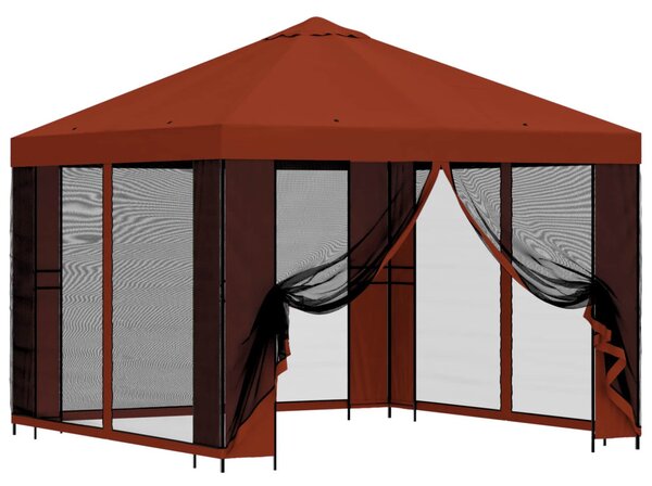 Kerti pavilon oldalfalakkal 3 x 3 m Terrakotta