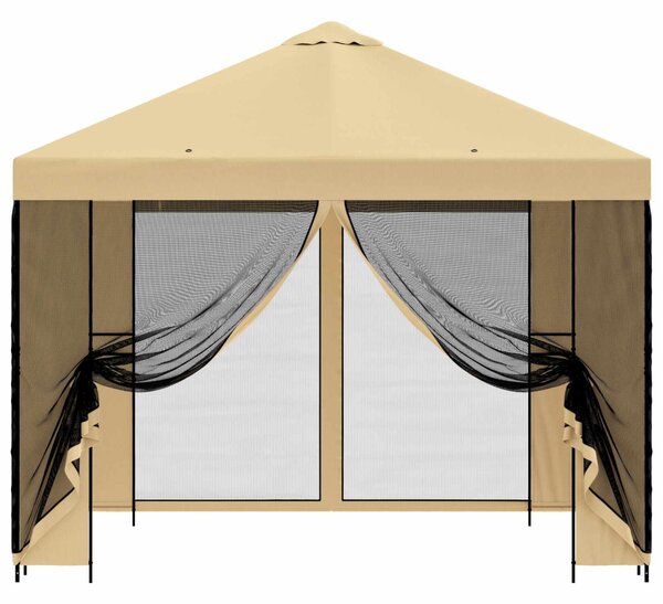 Kerti pavilon oldalfalakkal 3 x 3 m Krémszínű