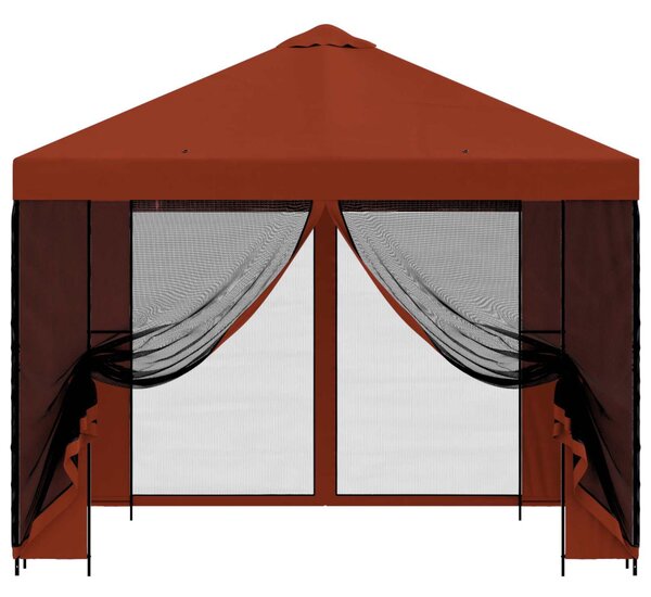 Kerti pavilon oldalfalakkal 3 x 3 m Terrakotta