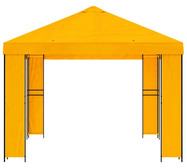Pavilon 4 × 3 m Sárga Poliészter és acél 190 gsm