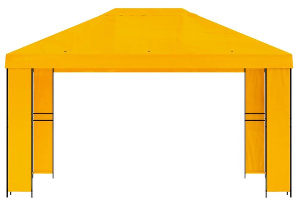 Pavilon 4 × 3 m Sárga Poliészter és acél 190 gsm