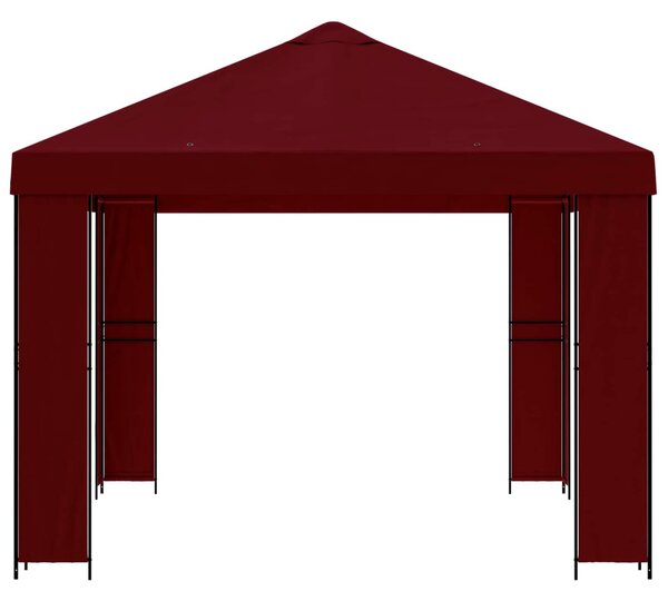 Pavilon 4 × 3 m Burgundi Poliészter és acél 190 gsm