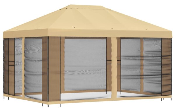 Kerti pavilon oldalfalakkal 4 × 3 m Krémszínű