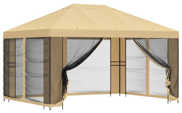 Kerti pavilon oldalfalakkal 4 × 3 m Krémszínű