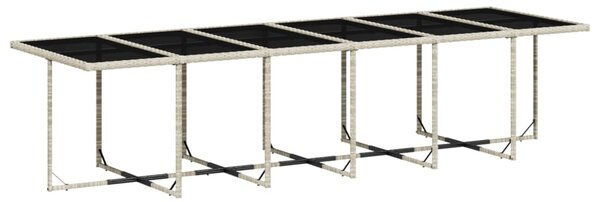 13 részes szürke polyrattan kerti étkezőgarnitúra párnákkal