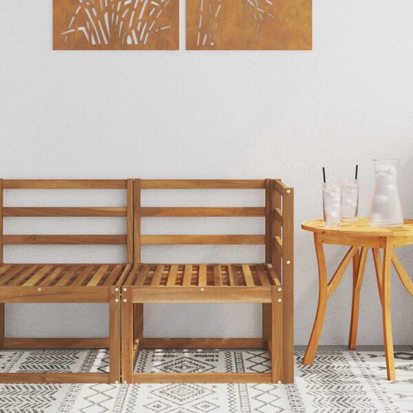 Kültéri Sarokkanapé Tömör Akácfa Természetes 63 x 63 x 73 cm