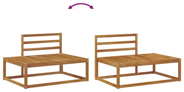 Kültéri kanapé szett Természetes Tömör Akácfa