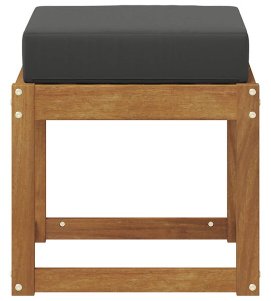 VidaXL Székpad Természetes és antracit 43 x 43 x 37 cm Tömör Akácfa