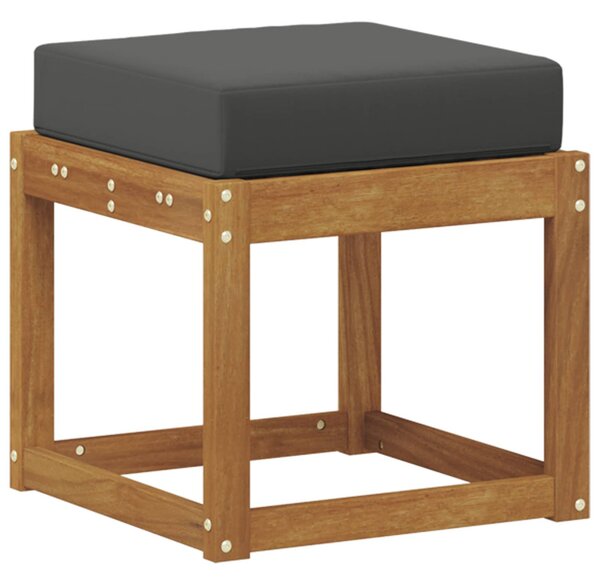 VidaXL Székpad Természetes és antracit 43 x 43 x 37 cm Tömör Akácfa