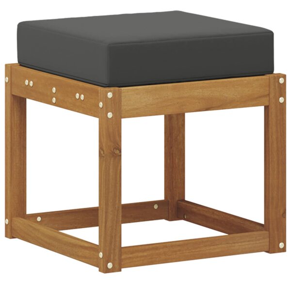 VidaXL Székpad Természetes és antracit 43 x 43 x 37 cm Tömör Akácfa