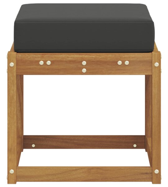VidaXL Székpad Természetes és antracit 43 x 43 x 37 cm Tömör Akácfa