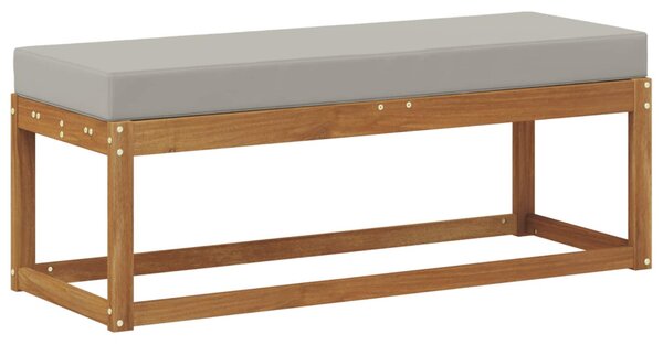 VidaXL Székpad párnával Természetes és Világosszürke 115 x 43 x 37 cm