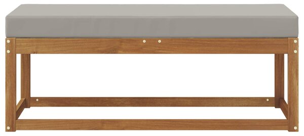 VidaXL Székpad párnával Természetes és Világosszürke 115 x 43 x 37 cm