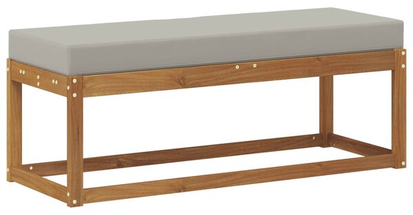 VidaXL Székpad párnával Természetes és Világosszürke 115 x 43 x 37 cm