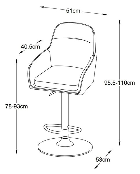 Krémszínű bárszék szett 2 db-os (ülésmagasság 69 cm) Avola – Unique Furniture