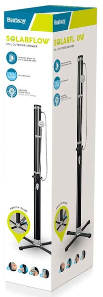 Bestway Solar Flow fekete kültéri zuhany 20 L