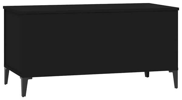 Fekete szerelt fa dohányzóasztal 90x44,5x45 cm