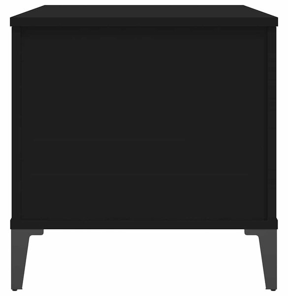 Fekete szerelt fa dohányzóasztal 90x44,5x45 cm