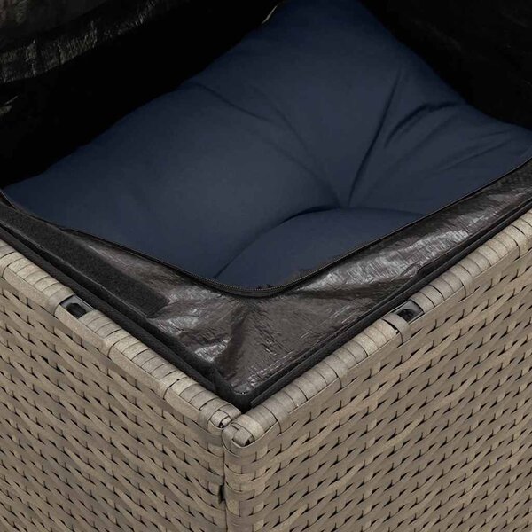 VidaXL 9 részes szürke polyrattan kerti ülőgarnitúra párnával