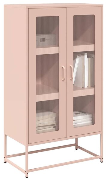 Highboard rózsaszín 68x39x123 cm Acél
