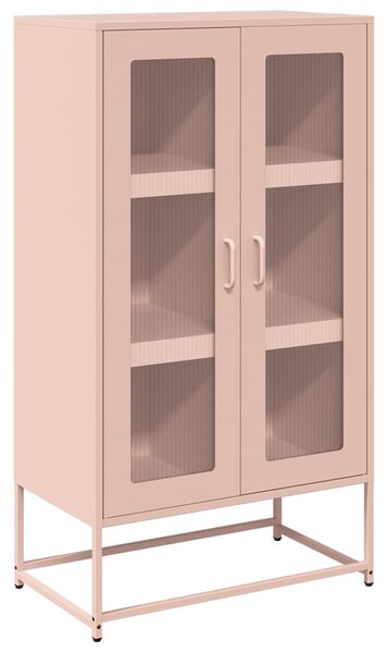 Highboard rózsaszín 68x39x123 cm Acél