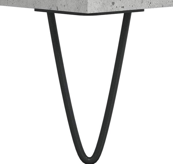 Betonszürke szerelt fa dohányzóasztal 90x44,5x45 cm